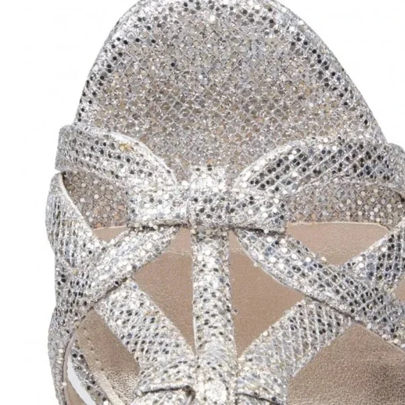 MICHAEL Michael Kors Glitter Champagne Heels Sz 7 - Picture 13 of 16